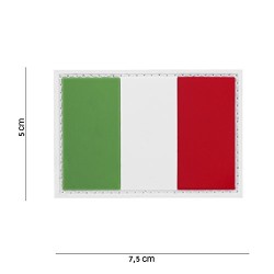 TOPPA PATCH 3D PVC "BANDIERA ITALIA" CON VELCRO - DIM. 7,5 x 5,0 cm