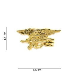 SPILLA NAVY SEALS EMBLEMA DORATO US NAVY - DIM. 3,5 x 1,7 cm