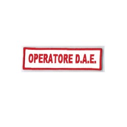 TOPPA PATCH OPERATORE D.A.E. CON VELCRO - DIM. 11,8 x 3,3 cm