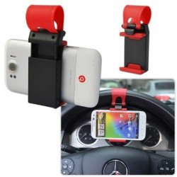 SUPPORTO PER SMARTPHONE AL VOLANTE. GANCIO REGOLABILE. LUNGHEZZA MAX 7,6 CM DI TELEFONO.