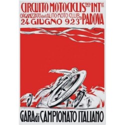 REPLICA TARGA VINTAGE CIRCUITO MOTOCICLISTICO di PADOVA 1923