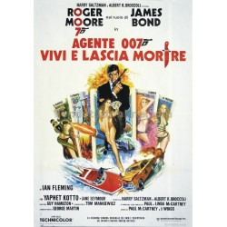 REPLICA STAMPA VINTAGE AGENTE 007 "VIVI E LASCIA MORIRE"